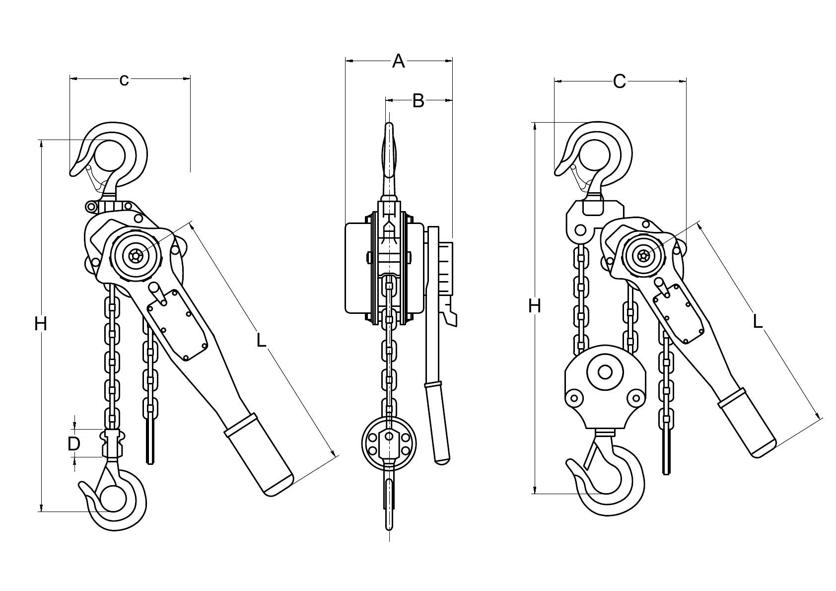 Zvedák řehtačkový ZKS-1,50 nosnost 1500kg zdvih 1,5m