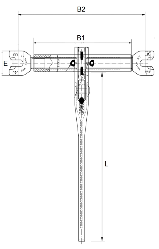 Ráčna napínací CRSGX10 s vidlicemi