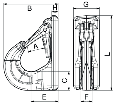 Hák navařovací CCASHX67 - 6700kg  G10