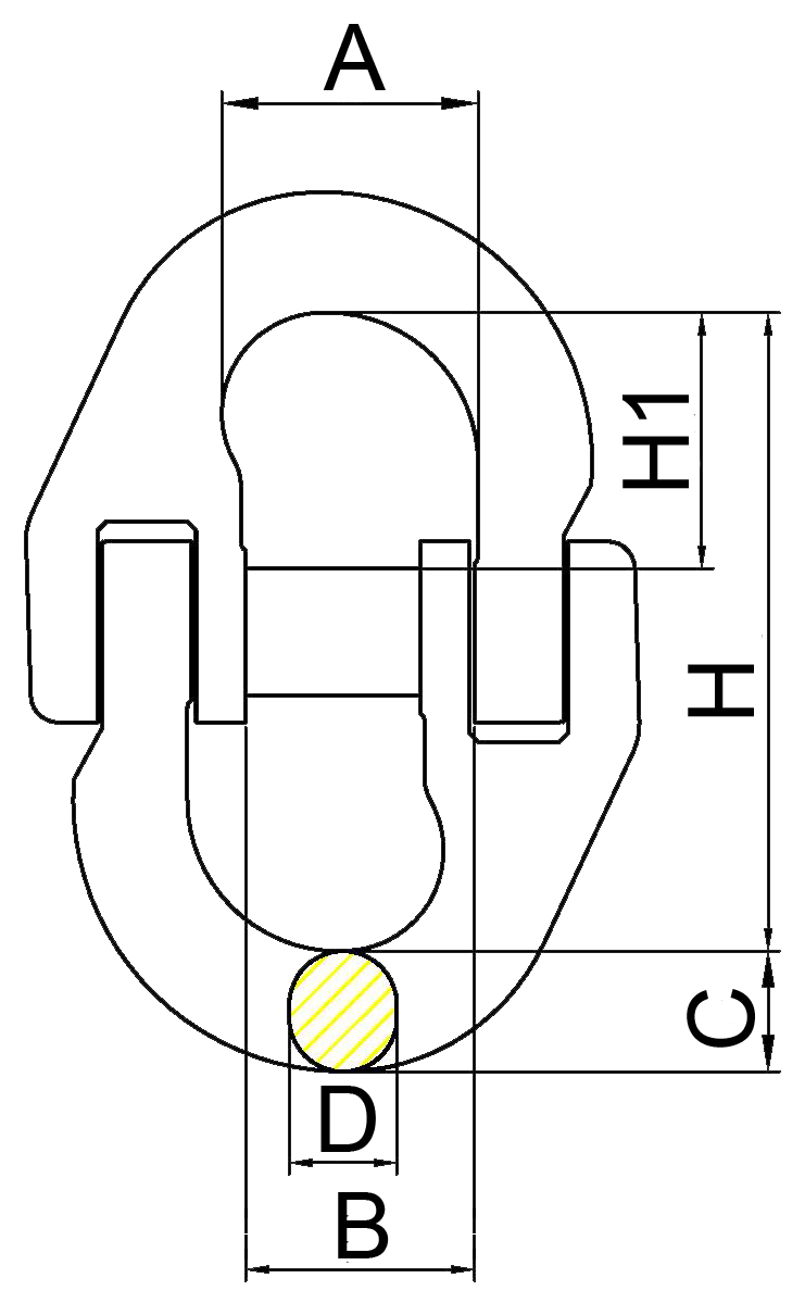 Spojovací článek MB59 8-8 G8 2000 kg 