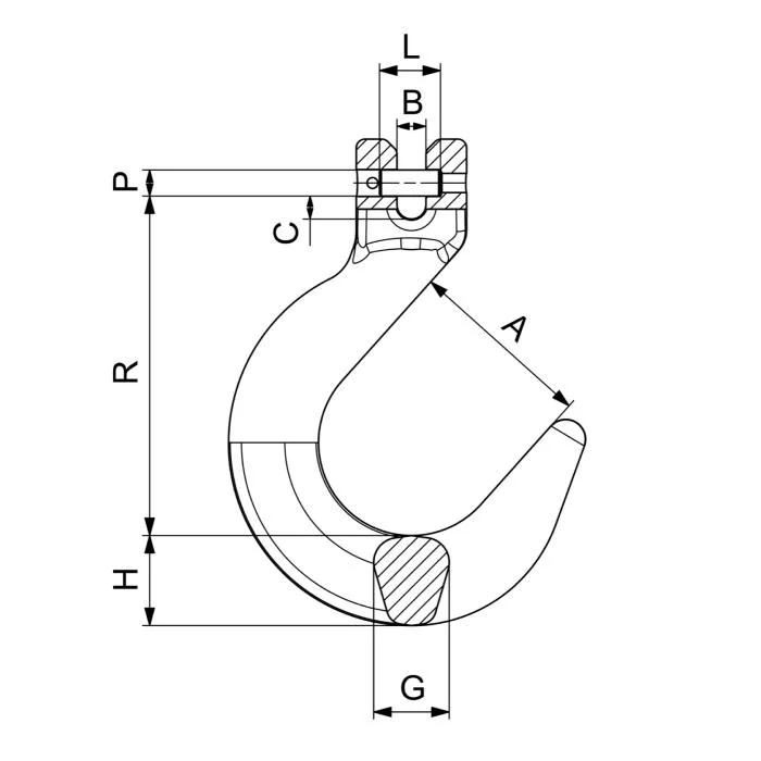 Hák slévárenský s vidlicí CYF13 (C72) 5 300 kg