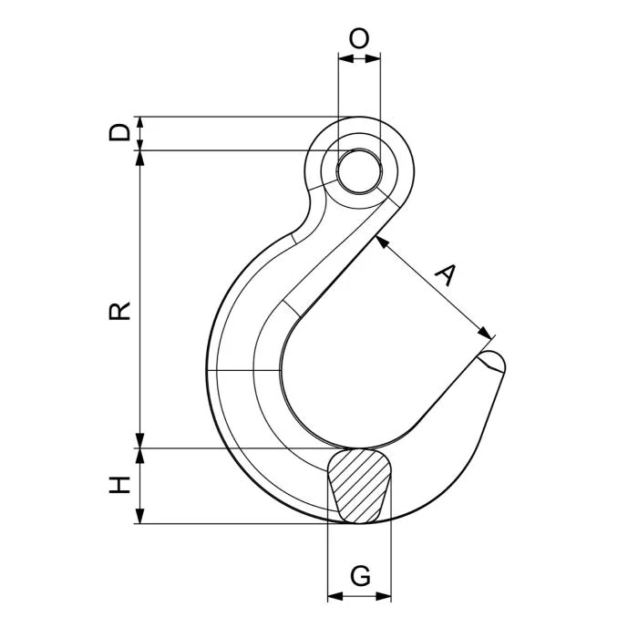 Hák slévárenský s okem CYX13 (CX52) 6 700 kg 