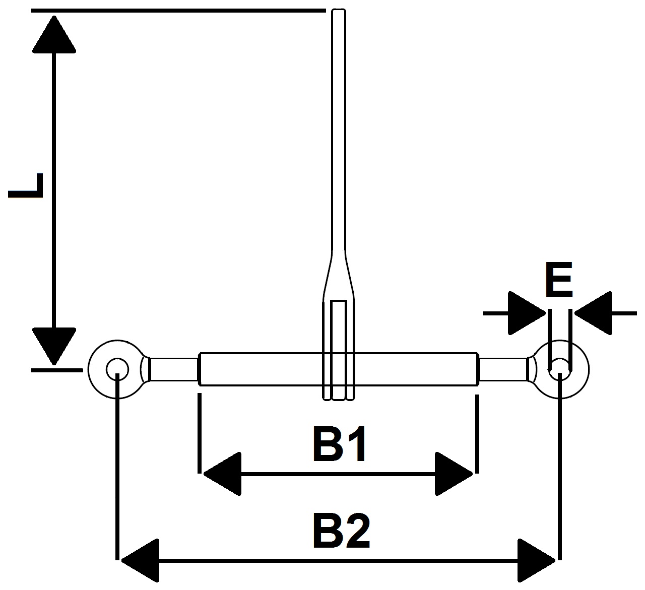 Ráčna napínací CRSÖ8K s oky (krátká páka)
