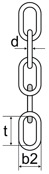 Řetěz plastový d 8x54x25mm/25m BKU8RW25 červeno-bílý PE