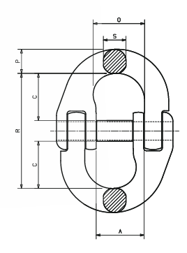 Článek spojovací NEREZ C58INOX D6 900 kg GK6