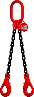 Řetězový 2-závěs s háky bezpečnostními CSC6S d 6/délka L dle výběru - 1600/1120 kg