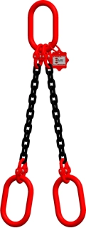 Řetězový 2-závěs s oky d 6/délka L dle výběru - 1600/1120 kg