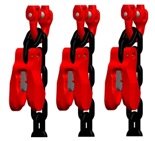 Sada 3ks zkracovačů CCL13S na řetězový 3-závěs d 13/11200/8000 kg